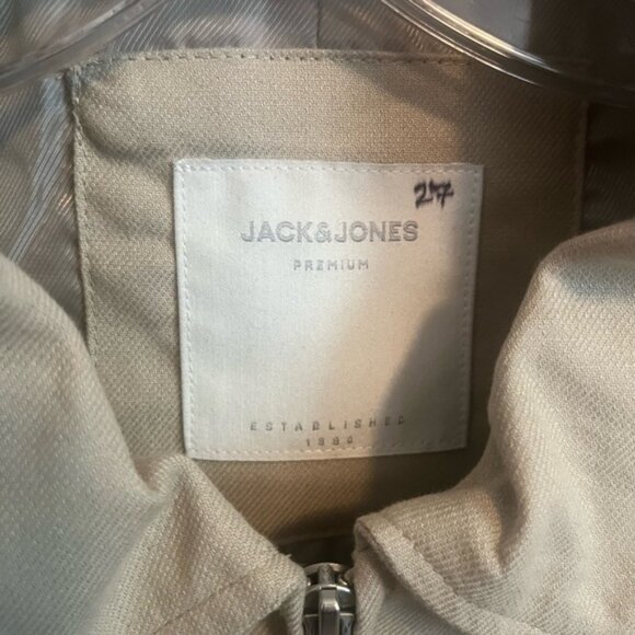 Jack and Jones Premium linencotton full zip bomberjean style jacket medium - Picture 9 of 9